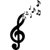 Flying music notes - Illustrations - 