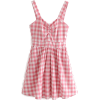 Folding Sling V-Neck Plaid Dress - ワンピース・ドレス - $27.99  ~ ¥3,150