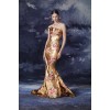 Formal gold floral gown - Vestidos - 