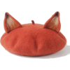Fox ear beret handmade - Czapki - 