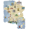 France Map - イラスト - 