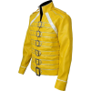 Freddie Mercury Yellow Leather Jacket - Jacket - coats - $220.00 