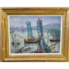 French 1930s harbour painting - Items - 