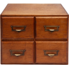 French 1930s oak archive cabinet desk - Mobília - 