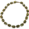 French Green Aurora Stone Necklace 1960s - Naszyjniki - 