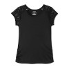 French Toast Girls' Short Sleeve Lace Shoulder Tee - Camisa - curtas - $4.00  ~ 3.44€