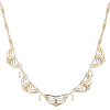 French ellow Gold Drapery Necklace 1900s - Collares - 