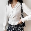 French lapel shirt design with a small w - Pullovers - $32.99 