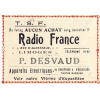 French radio ad circa 1928-29 1920s - Textos - 