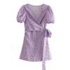 Fresh one-piece wrap A-line skirt puff s - sukienki - $27.99  ~ 24.04€