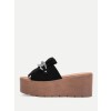 Fringe Design Wedge Sandals With Rhinestone - Sandalias - $36.00  ~ 30.92€