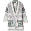 Fringed cashmere-jacquard cardigan - Swetry na guziki - 