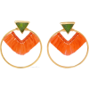 Fringed gold vermeil crystal earrings - Orecchine - 