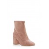 Front Zip Mid Heel Booties - Boots - $29.99  ~ £22.79