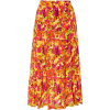 Fruits Print Pleated Midi Skirt - スカート - 
