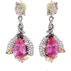Fuchsia Sapphire Earrings - Kolczyki - 