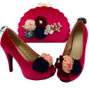 Fuchsia Color Matching Shoes and Bag - Sapatos clássicos - 