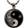 Full Moon Yin Yang Necklace - Ogrlice - 