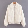 Fur collar lapel coat zipper coat loose - 外套 - $39.99  ~ ¥267.95
