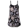 Furnex Womens Casual Pleated Chiffon Layered Cami Patchwork Lace Tank Tunic - Camisa - curtas - $44.99  ~ 38.64€