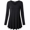Furnex Women's Long Sleeve V Neck Shirts Loose Fit Swing Tunic Tops - 半袖シャツ・ブラウス - $26.99  ~ ¥3,038