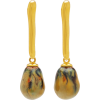 Fvermuelen 18K Gold-Plated And Porcelain - Earrings - 