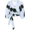 GANNI Pine floral and sequin wrap blouse - Camisas manga larga - 