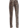 GANNI Split-hem leopard-print skinny jea - Meia-calças - 