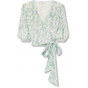 GANNI Tilden cropped floral-print mesh w - Camisas - 
