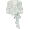 GANNI Tilden cropped floral-print mesh w - 半袖衫/女式衬衫 - $170.00  ~ ¥1,139.06