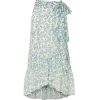 GANNI Tilden floral-print mesh wrap skir - 裙子 - 
