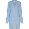 GANNI crystal-button ribbed-knit cardiga - Veste - 