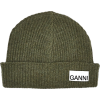 GANNI green recycled rool knit toque - Sombreros - 