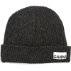 GANNI grey recycled wool knit toque - Hüte - 