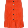 GANNI salvia suede leather mini skirt - Gonne - 
