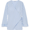 GANNI striped cotton wrap top - Koszule - długie - 150.00€ 