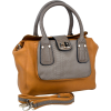 GESINE Faux Crocodile Accents Double Handle Doctor Style Bowler Office Tote Hobo Handbag Purse Shoulder Bag Mustard - Hand bag - $42.50 