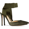 GIANVITO ROSSI Green Rhia 105 suede pump - Klasyczne buty - 