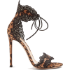 GIANVITO ROSSI  Leopard-print lace-trimm - Sandálias - 