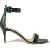 GIANVITO ROSSI Portofino 85 python sanda - 平鞋 - 