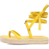 GIANVITO ROSSI yellow espadrille - scarpe di baletto - 