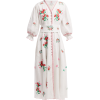 GÜL HÜRGEL  Floral-embroidered linen shi - sukienki - 