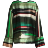 GOEN.J Woman Tie-dyed Silk-satin Top - 半袖衫/女式衬衫 - 