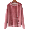 GOODNIGHT MACAROON velvet hoodie - Pullovers - 
