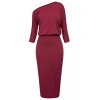 GRACE KARIN Women’s Sexy One Shoulder Hips-Wrapped Bodycon Party Pencil Dress - Obleke - $15.99  ~ 13.73€