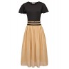 GRACE KARIN Women's Casual Short Sleeve Pleated Midi Dresses CL622 - Платья - $9.99  ~ 8.58€