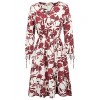 GRACE KARIN Women's V-Neck Floral Print Tunic Dress - Vestiti - $9.99  ~ 8.58€