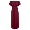 GRACE KARIN Womens Off The Shoulder Ruffle Party Dresses Maxi Dress CLAF0229 - Dresses - $24.99 