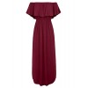 GRACE KARIN Womens Off The Shoulder Ruffle Party Dresses Maxi Dress CLAF0229 - Платья - $24.99  ~ 21.46€