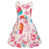 GRACE KARIN Girls Sleeveless Crew Neck Floral A-Line Dress - ワンピース・ドレス - $10.99  ~ ¥1,237